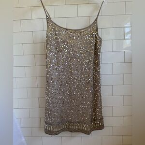 Guidi Gold Sequin Embellished Fabric dress Size 6